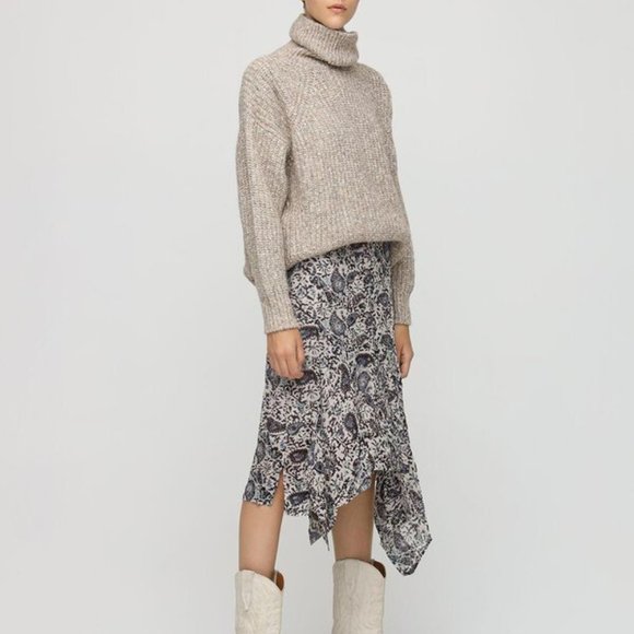 NEW Isabel Marant Printed Midi Skirt Size 36 Women BNWT - Picture 1 of 9